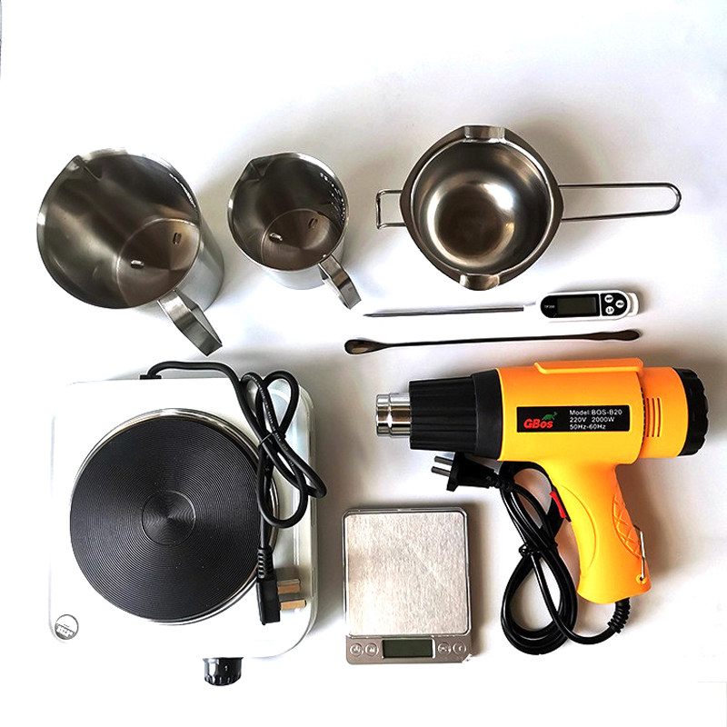 Candle making tool DIY material Soybean Wax Stainless Steel Wax Pot Wax glass Thermometer Melt Wax Stove Hot Wind Gun