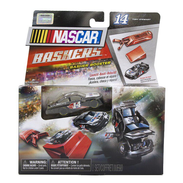 Nascar Bashers纳斯卡发射台弹射爆炸撞击爆裂变形儿童玩具车1 64