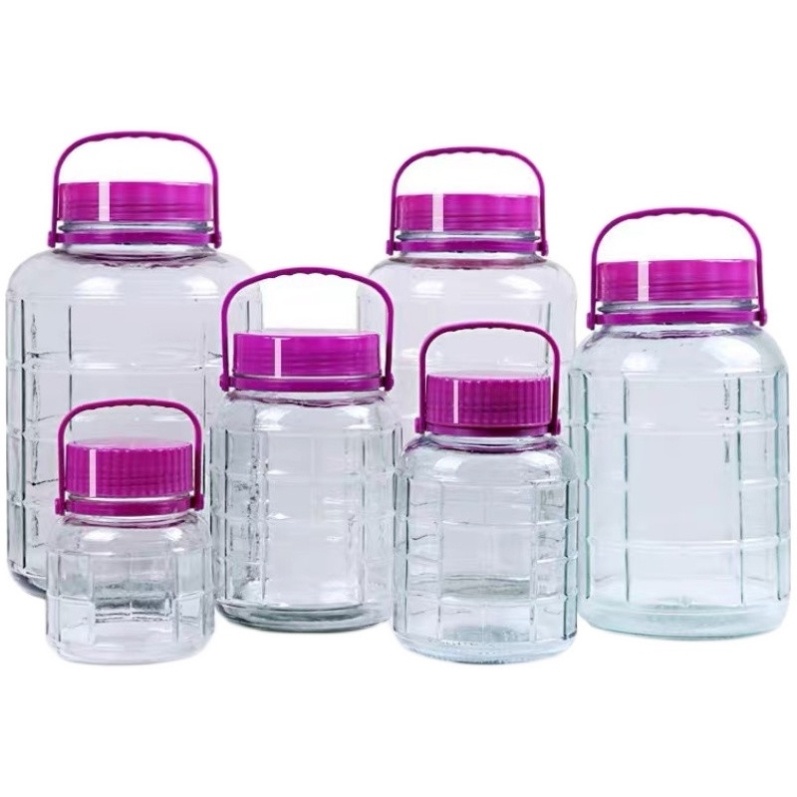 Empty Wine Bottle One Catty Multifunction Large Capacity Glass Bottle Home Sugar Garlic Marinated Robe Sauerkraut Food Seal Tank