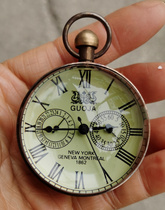 Antique collectibles Pure copper crystal mechanical watch Copper cast classic Old-fashioned ball watch