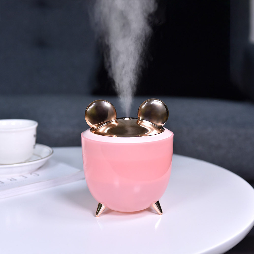 Mini Humidifier Mute Golden Mouse USB Office Ultrasonic Night Light Humidifier Charging Gift Humidifiers