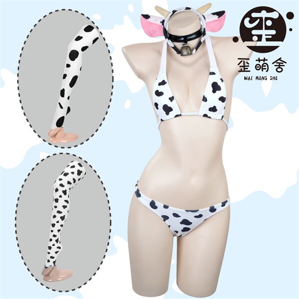 Cow Bikini Crop See Original Spot Cosplay Shoot Sony Animation Crossing Society