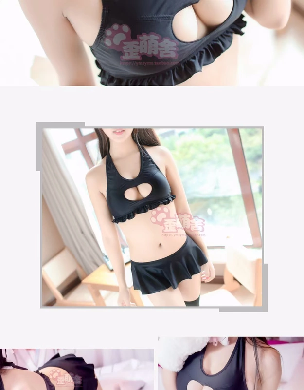 萌 舍 前 爱心 Váy liền thân Áo tắm yếu tố thứ hai cos Áo tắm