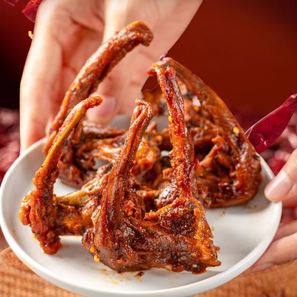 陈阿炳川辣风干鸭架旗舰店福建三明鸭锁骨卤味开袋即食解馋小零食