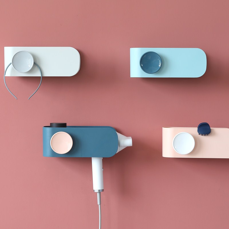 Hairdryer frame with a roof with a roof in household bathroom toilet for a hanging bracket hairdryer rack