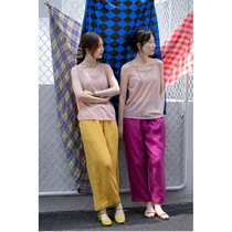 An old original with summer style light and thin ramee 7-color colorful elastic waist loose bunches shading bottom casual pants 5609