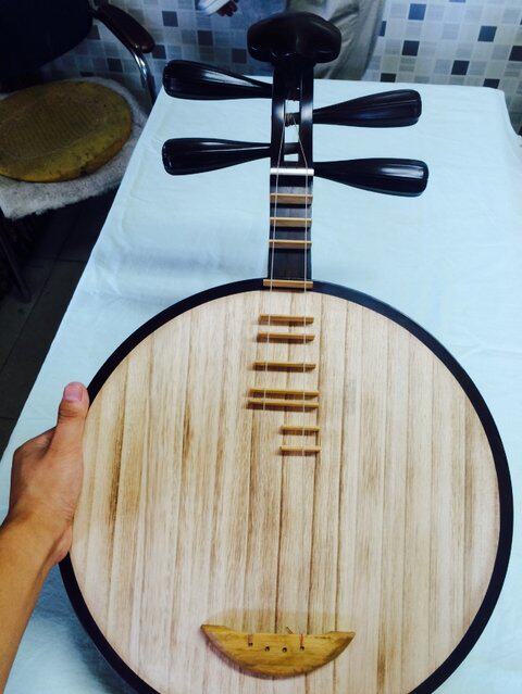 The Purple Garden Musical Instrument Handmade Black Red Wood Peking Opera Moon Qin Perform Full Moon Type 1 Peking Opera Pindong Bag Shunfeng