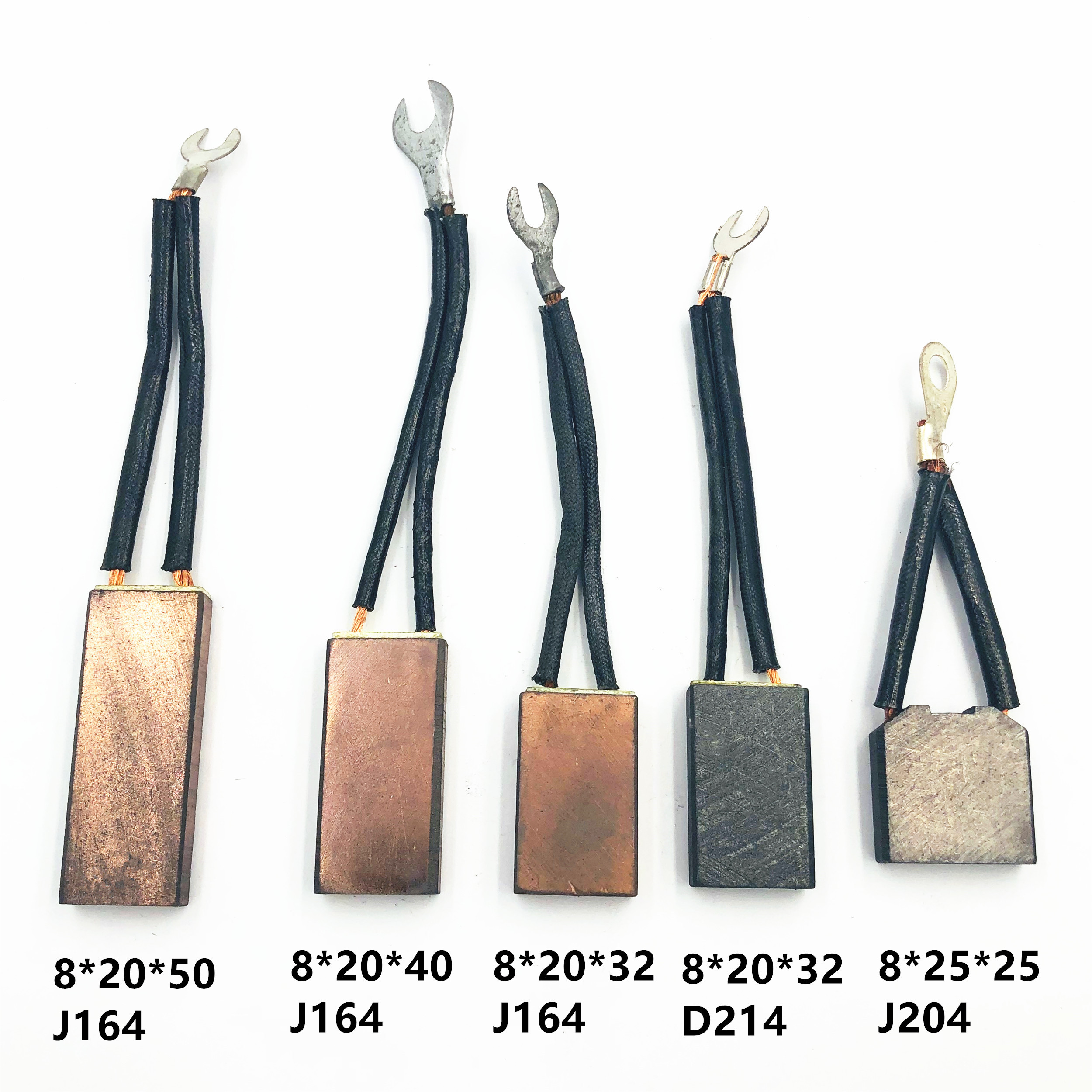 Carbon brush J164 8 * 20 32 32 40 50mm 50mm 8 * 25 * 25 alloy double wire 60mm motor special carbon brush-Taobao