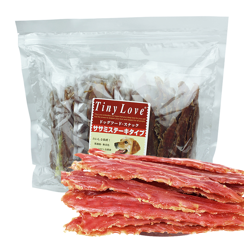 Tiny Love high-quality A-grade dried duck breast meat 800g dog snacks molar stick nutrition craving training dog meat dry shreds