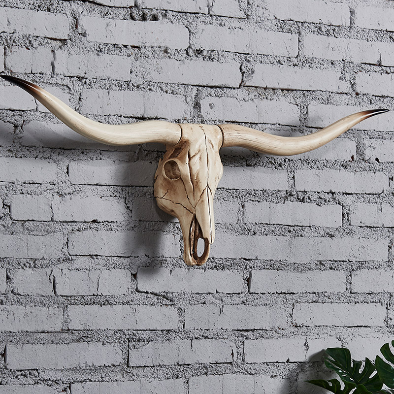 Emmett wall decoration bull head wall hanging creative animal head personality background wall pendant Wall craft gift decoration Wall decoration