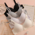 Áo ngực nữ Nhật Bản cotton đơn giản không có vòng thép áo ngực cotton liền mạch thoải mái trên quần lót ngực nhỏ tập hợp nữ - Áo ngực không dây shop đồ lót Áo ngực không dây