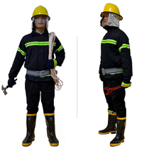 Fire suit set 02 fire fighting suit flame retardant suit full firefighter fire protection clothing