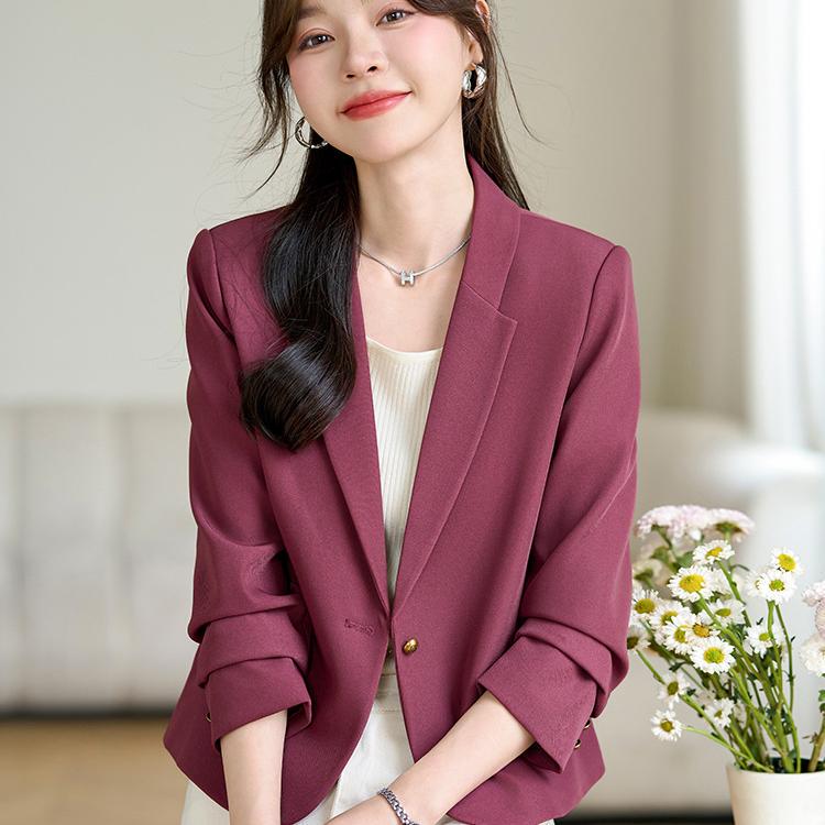 One-Button Short Blazer for Women, 2026 Spring New Style, Commuter Casual Suit, Stylish and Age-Reducing Unique Top