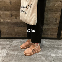 Seven-seven host family winter shoes children plus velvet cotton shoes women 2020 new Korean version of Joker snow boots women short boots women