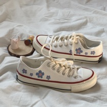 77 host shoes female 2022 new summer canvas shoes female ulzzang Korean version of Hong Kong flavor Joker board shoes female