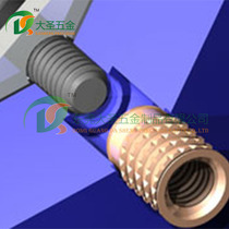 TAPPEX cold-pressed copper inserts Press-in embedded nuts Knurled inserts are embedded quickly and easy to install