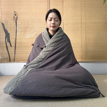 Meditation multifunctional sitting meditation seat cushion brown cushion meditation quilt two-in-one non-slip solid color futon removable and washable