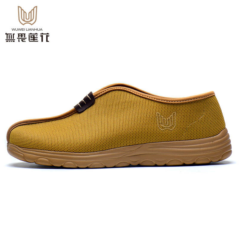 Fearless lotus monk shoes Arhat shoes comfortable and breathable handmade shoes monk shoes single shoes