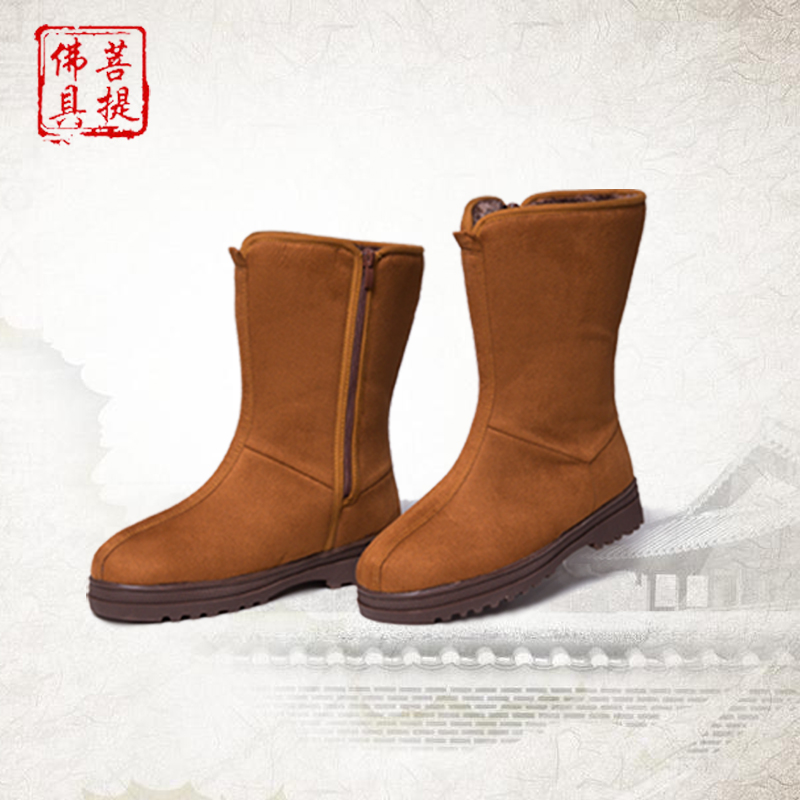 Xiang brand monk shoes cotton shoes winter warm plush high boots monk snow boots monk boots monk shoes monk boots