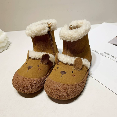 Милые утепленные сапоги подходит для мужчин и женщин для девочек, в корейском стиле, средней длины