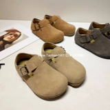 Zuozuojia для мальчиков и девочек, четырехсезонная обувь из мелкого нубука в корейском стиле, обувь Birkenstock для родителей и детей на мягкой подошве, без шнуровки для родителей и детей