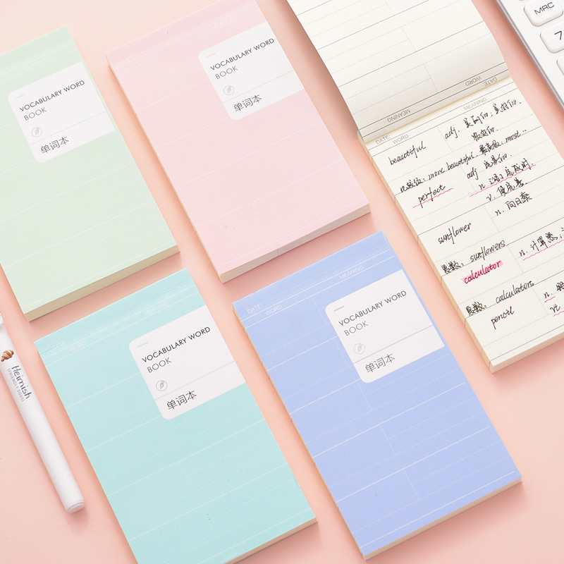 4 useful English word books Small fresh mini card loose-leaf pocket creative Cute notebook