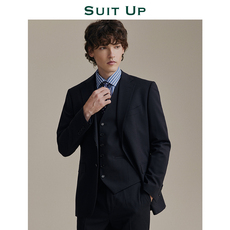 Пиджак, Костюм 高端羊毛西服套装男商务休闲西装外套黑色修身职业装新郎结婚礼服