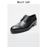 Высокий пиджак классического кроя для черной кожи для кожаной обуви с заостренным носом, кожаная спортивная обувь в английском стиле, воловья кожа