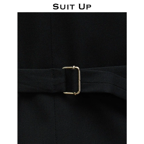 Черный жилет для отдыха, свадебное платье, классический костюм, осенний