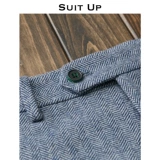 Шерстяные штаны, пиджак классического кроя, мужской костюм