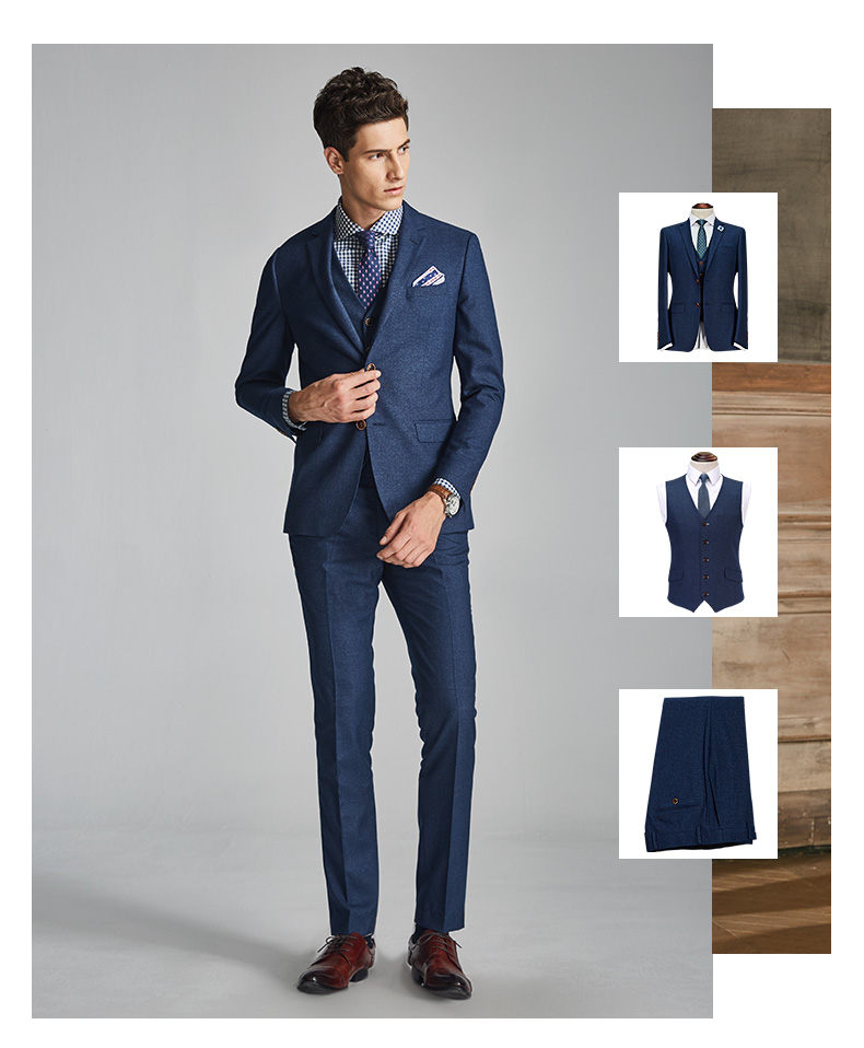 Suitup Hugh phù hợp với bộ đồ nam phù hợp với váy cưới ba mảnh phù hợp với chú rể phù hợp với nam Hàn Quốc phiên bản tự tu bộ vest nam