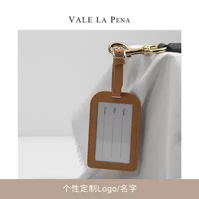 Light luxury environmental protection leather companion gift recommended suitcase luggage tag Simple boarding identification card custom LOGO