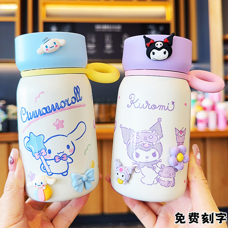 Sanrio Mini Insulated Cup for Girls, Compact and Portable for Outings, Children's Water Bottle, High Aesthetic Value, Convenient Pocket-Sized Cup