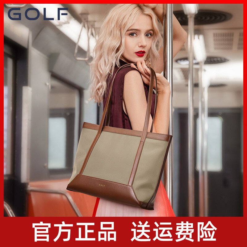 GOLF tote bag female 2022 new canvas bag large capacity fashion casual shoulder handbag commuting school bag