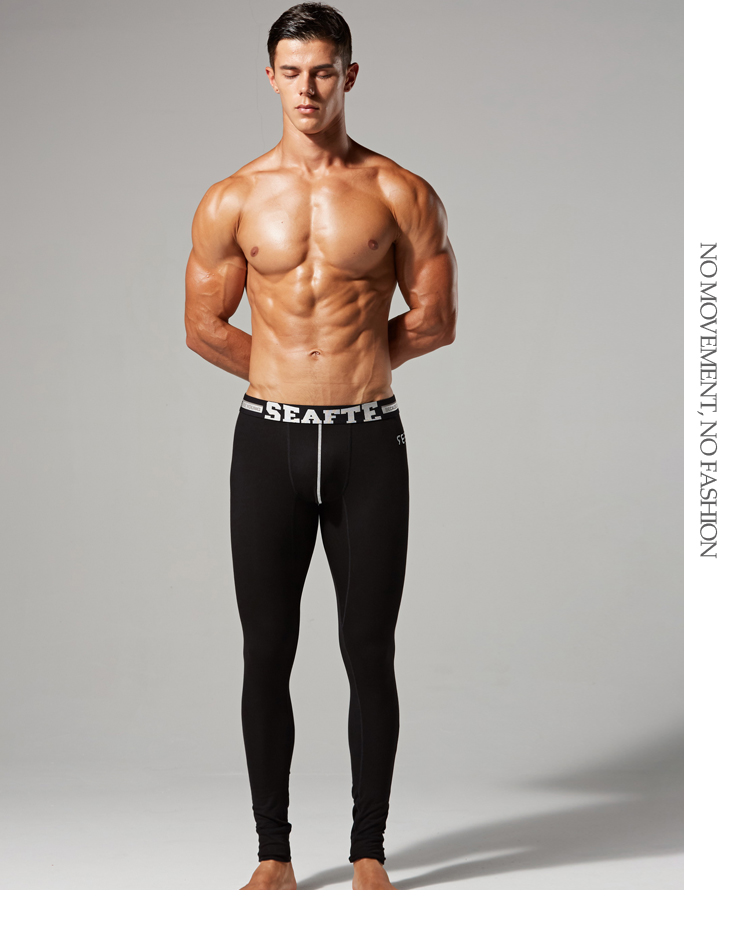 2018 mùa thu mới quần nam mùa thu cotton thanh lịch giữa quần legging ấm quần mỏng phần đơn mảnh quần áo giữ nhiệt nam