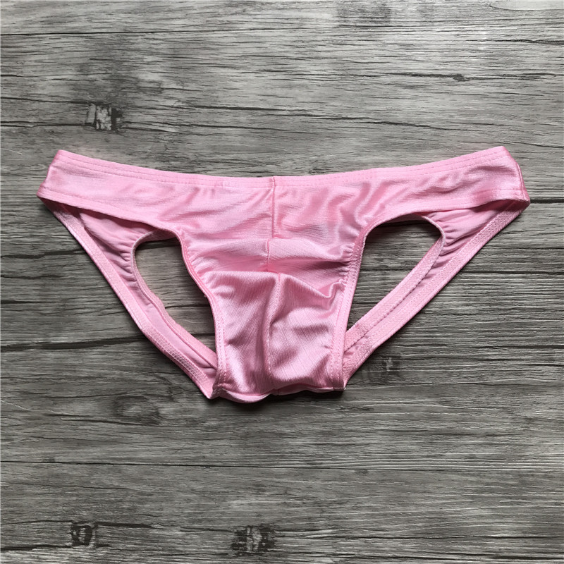 WOXUAN brushed men thong bị rò rỉ hip thanh niên U lồi pocket eo thấp đồ lót sexy men đôi D quần