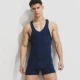 New Superbody Men One Piece dành cho người lớn Một mảnh Vest ngắn Cotton trẻ trung Vest thể dục