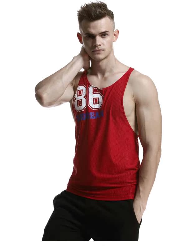 Vest nam Hibbing In kỹ thuật số thể thao mùa hè Thể dục thoáng khí Back Back Side Mở lớn Vest ao sat nach
