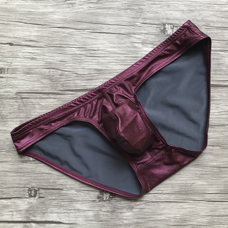 Fearless Captain Male Quần lót gợi cảm Sân khấu Hiển thị Hộp đêm T-Đài Loan cho thấy Túi đeo chéo Faux Leather Brief sịp sắt