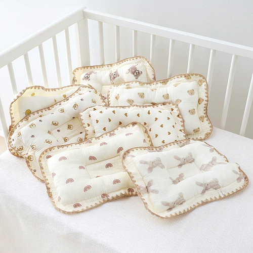 Хлопковая универсальная мягкая комфортная дышащая подушка для новорожденных, 0-6 мес., 1 лет