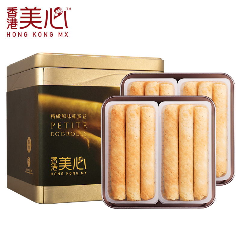 临期低价，香港美心 原味鸡蛋卷铁礼盒 208g