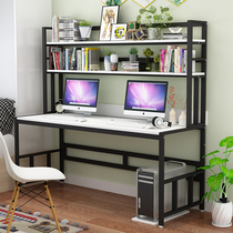 Computer desk desktop home desk with bookshelf combination simple one office student childrens bedroom writing double layer