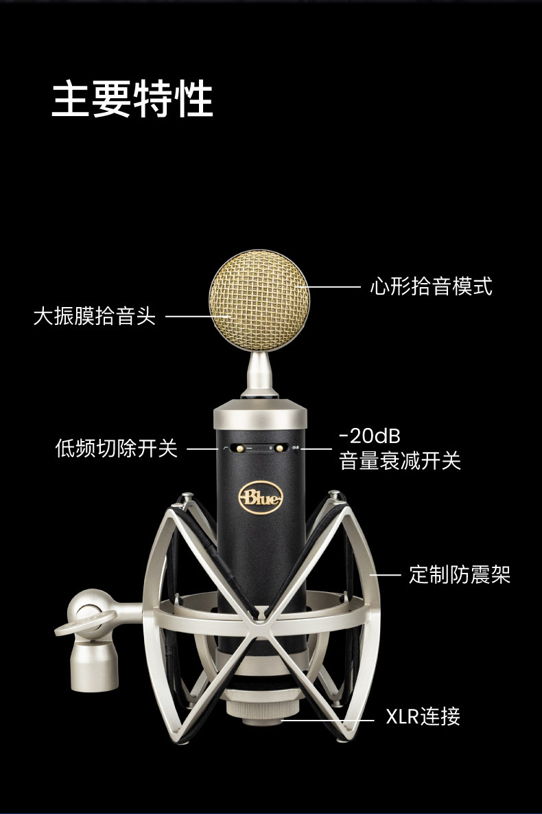 Baby Bottle SL 小奶瓶麦克风专业电容直播人声录音直播话筒
