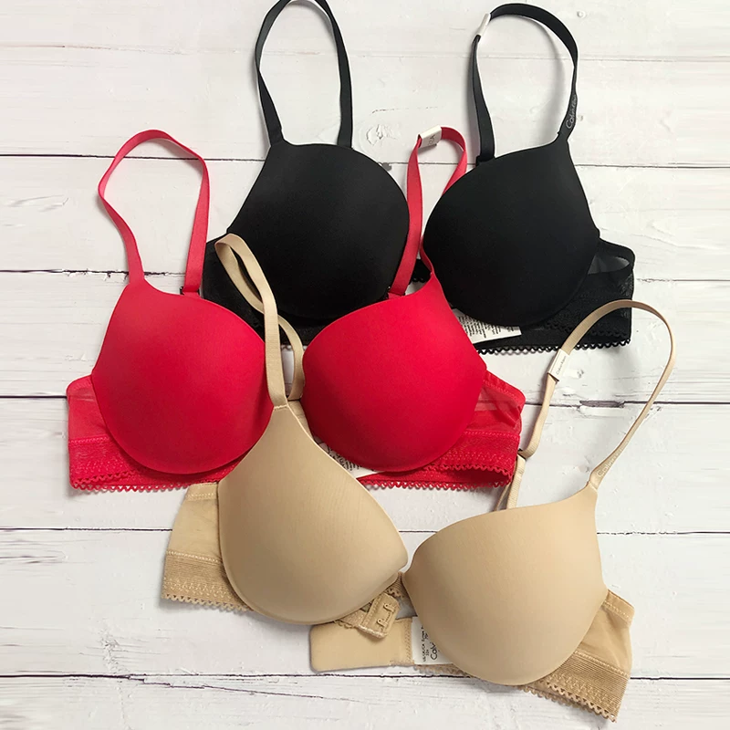 Американское оригинальное нижнее белье CK Calvin Klein sliding noodle material on thin and thick air cushion comfortable bras F3647