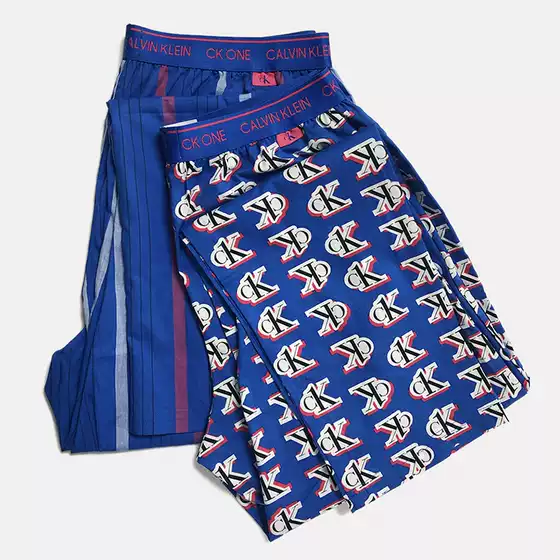 American Ck Underwear Calvin Klein Men's All-Cotton Thin Printed Boxer Shorts Home Pants Sleep Pants 1869