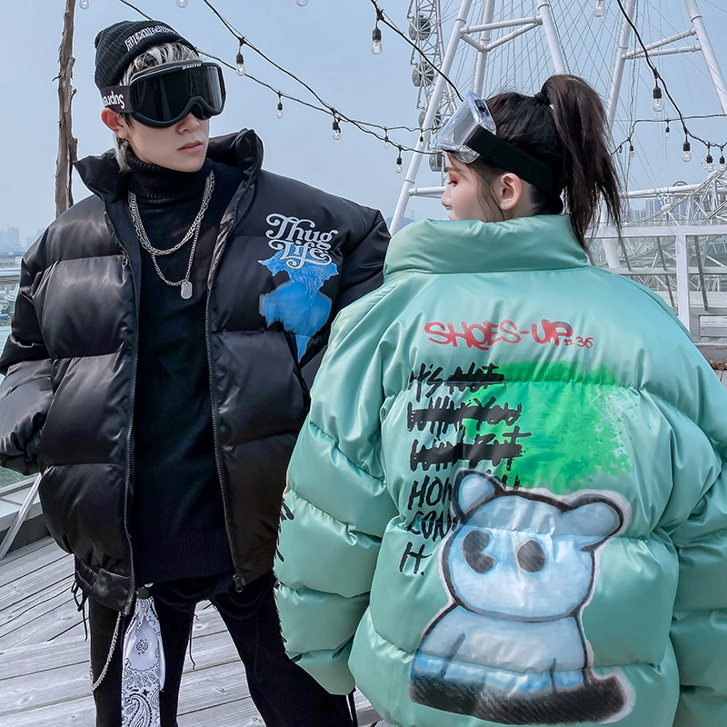 in cotton cotton nam và nữ thủy triều 2020 mới mùa đông bánh mì quần áo thủy triều tối hip hop cotton quần áo nam - Đồng phục bóng chày