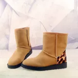 OO Scrub Cowhide кожаная женская обувь детские ботинки, сшивая лошадь мао Zhenmao Short Tube Snow Boots N21-2