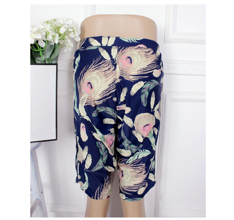Quần đi biển quần lửng nam ống rộng giản dị năm quần Hàn Quốc Thái Lan quần short mùa hè quần nóng kỳ nghỉ bên bờ biển nhanh khô - Quần bãi biển quần áo đi biển hoa quả	
