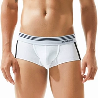 Quần lửng eo thấp nam gợi cảm đồ lót nam thanh niên cotton boxer màu rắn thấm mồ hôi thoáng khí U lồi lõm bó sát do lot nu