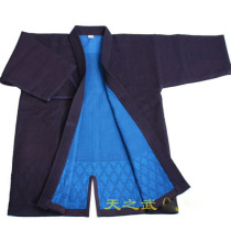 Heavens Wu 100% pure cotton natural plant positive blue dye two-weight two-sword blouse sword-pass Japanese sword road